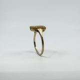 Vintage 9ct Gold Small Left Facing Carved Cameo Ring 375 Size P 