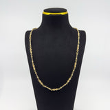 Vintage 9ct Gold 24” Bar & Twisted Links Chain / Necklace 37.5g Fancy Link 1992