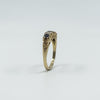 Vintage 9ct Gold 5 Stone Diamond & Sapphire Ring Size M (Sheffield 1978)