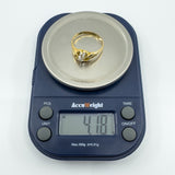 Antique 18ct Gold .35ct Diamond Chunky Old Cushion Cut Solitaire Ring 750 Size Q