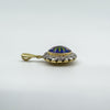 Vintage 18ct Gold Blue Enamel & Diamond Pendant