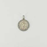 Vintage Sterling Silver St. Christopher Protect US Pendant / Charm 925