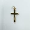 Vintage 9ct Gold Diamond Cut Christian Cross Pendant / Charm 375 Reversible 3d