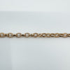 Vintage 9ct Rose Gold 15.8” Belcher / Rolo Chain Necklace 2x Dog Clips 375 10.5g