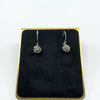 Sterling Silver Lovers Knot Drop Earrings on Shepherd Hooks 925
