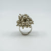 Articulated Large Sterling Silver Beaded Ball Bobble Ring Size P 