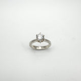0.50ct CZ Solitaire Ring in Sterling Silver 925 Engagement Stacking Size I - J