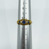 Antique 18ct Gold Diamond & Sapphire Boat Ring 750 Size M - N