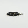 Large Vinatge 14ct White Gold Black Onyx & Diamond Bow Pendant 585