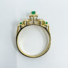 14ct Gold 0.45ct Emerald & Diamond Ring Size N 585