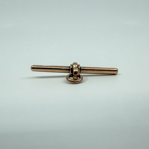 Antique Large 9ct Rose Gold T-Bar Pendant / Charm 375