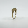 Vintage 9ct Yellow Gold 5x Stone 1.08ct Peridot Ring / Band 375 Size N 1989