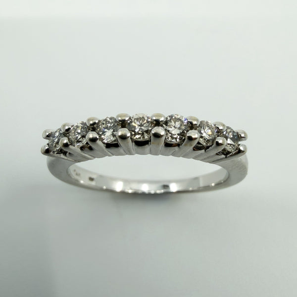 14ct White Gold 0.35ct Diamond Band / Ring 585 Size L Wedding Eternity