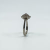 Vintage 9ct White Gold Diamond Cluster Ring Size M - N