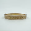 Antique 9ct Rose Gold Oval Ivy Engraved Hinged Bangle Bracelet 375 Chester 1898
