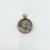 Antique 9ct Rose Gold Small Double Sided Glass Locket (Chester 1900)