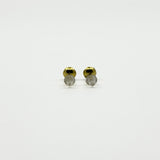 Vintage 9ct Gold Tiny Diamond Solitaire Stud Earrings 375 (1978)