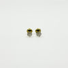 Vintage 9ct Gold Tiny Diamond Solitaire Stud Earrings 375 (1978)