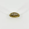 Antique 18ct Gold 0.32ct Diamond Boat Ring 750 Size N (Birm 1914)