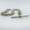 Vintage Sterling Silver 18” Belcher Chain & T-Bar Pendant 925