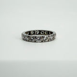 Vintage Platinum 2ct Diamond Full Eternity Band / Ring 950 Size K