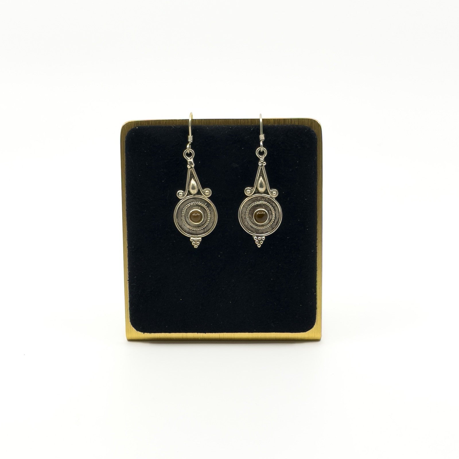 Sterling Silver Orante Dangly Earrings 925