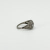 Art Deco Platinum 1ct Diamond Trilogy Ring 950 Size M - N