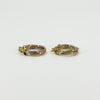 Vintage 9ct Gold Tri Coloured Twisted Hoop Earrings 375