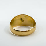 Antique 14ct Rose Gold Turquoise Bombe Ring Size M 