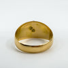 Antique 14ct Rose Gold Turquoise Bombe Ring Size M 