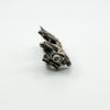 Antique Victorian Sterling Silver & Rose Gold Swallow & Ivy Brooch 925 Birm 1901