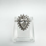 Platinum 1.95ct Diamond Pear Engagement Ring Size K - L