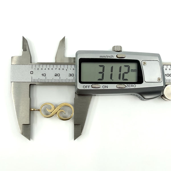 Large Vintage 9ct Gold Initial S Pendant / Charm 375 (London 1988)