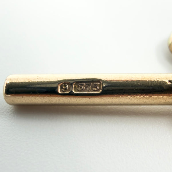 Large 9ct Rose Gold T Bar Charm Pendant 375