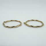Large Twisted 9ct Gold Hoop Earrings 375
