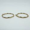 Large Twisted 9ct Gold Hoop Earrings 375