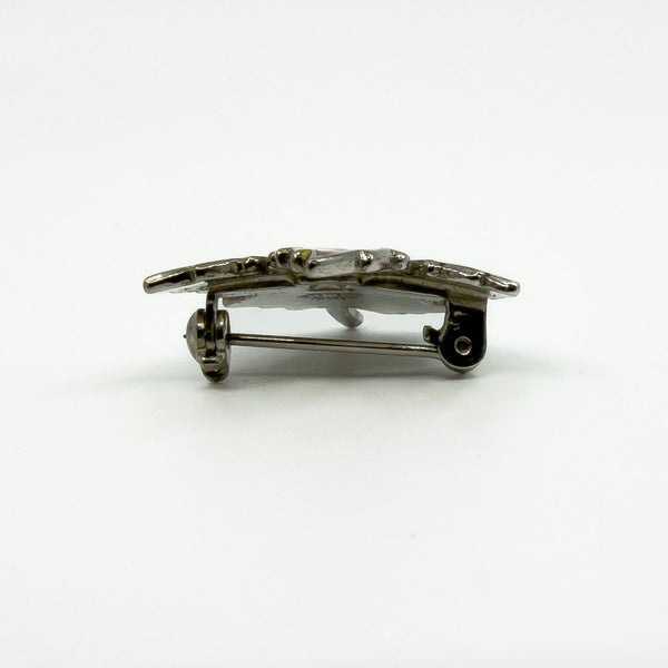 Vintage Sterling Silver Enamel Canada Maple Leaf Brooch