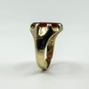 Vintage 9ct Gold Carnelian Intaglio Signet Ring 375 Size U - V