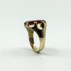 Vintage 9ct Gold Carnelian Intaglio Signet Ring 375 Size U - V