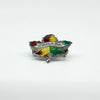 Vintage Sterling Silver Enamel Canada Maple Leaf Brooch