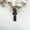Sterling silver 925 hallmark tag on pearl bracelet clasp
