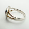 Close up of 925 hallmark inside sterling silver heart ring