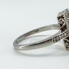 Close-up of sterling silver 925 stamp inside ring band