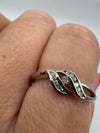 9ct White Gold Diamond Cluster Ring Size N Birmingham