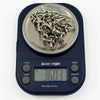 Antique sterling silver Albert chain on digital scales weighing approximately 36g