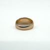Back view of antique 12ct rose gold band ring showing smooth underside