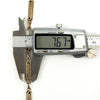 Antique 9ct rose gold bracelet link width shown on digital calipers at 7.67mm
