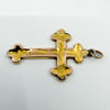 9ct stamp on the plain back of an antique rose gold Christian cross pendant