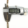 Antique rose gold bracelet fancy link measured on digital calipers at 5.72mm