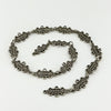 Front view of the Art Deco sterling silver watch chain showing linked annual examination bars from 1925 to 1939.